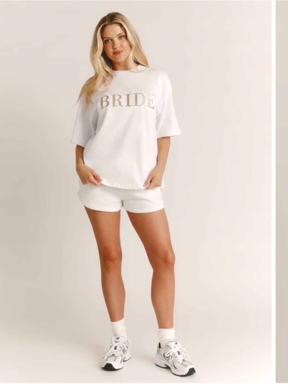 Six Stories BRIDE Statement Tee - white Size L NWOT